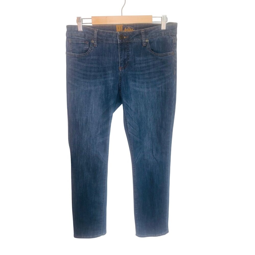 Kut From The Kloth Womens Blue Denim Straight Leg Jeans Size 8 Stretch Comfort